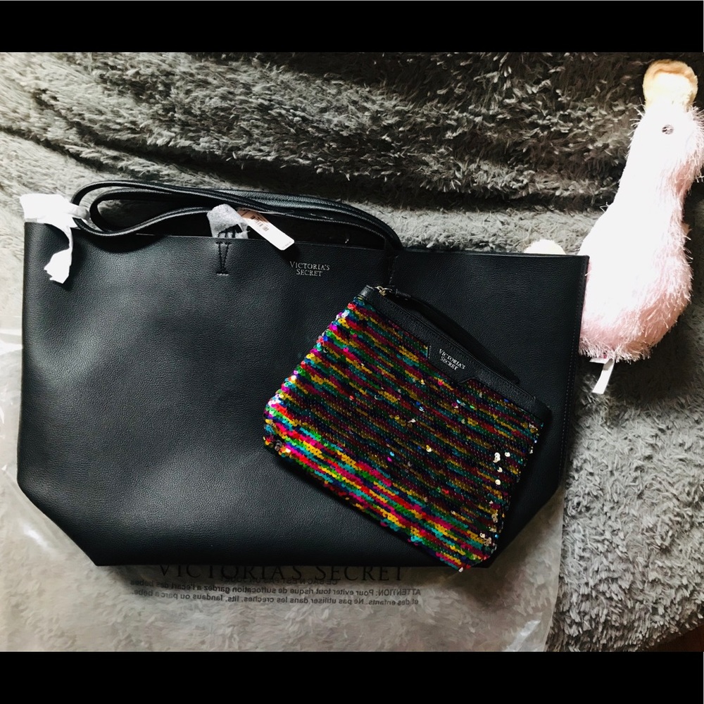 NWT Victorias Secret XL Leather Tote w/Mermaid Bag
